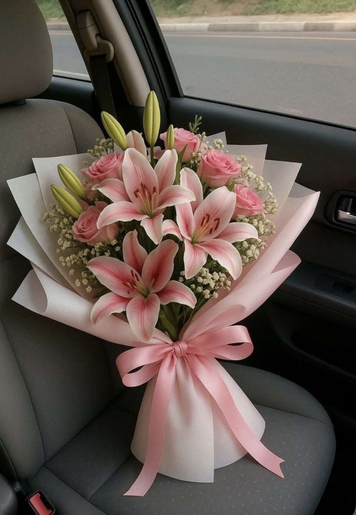 Lilies Over Roses �