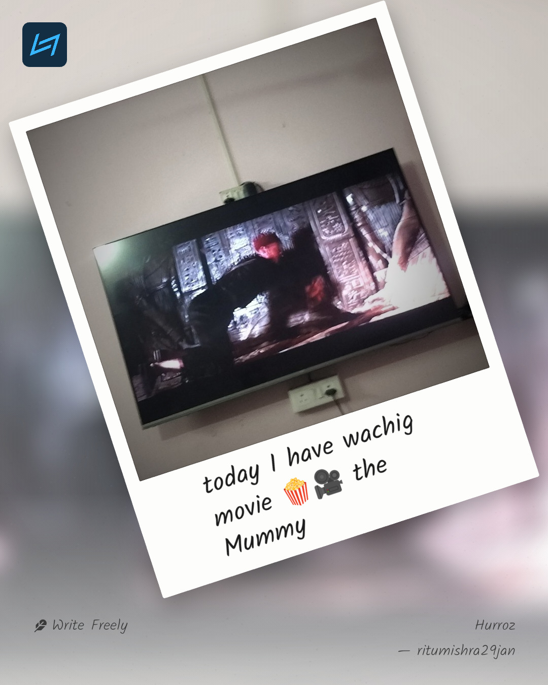 today I have wachig movie 🍿🎥 the Mummy