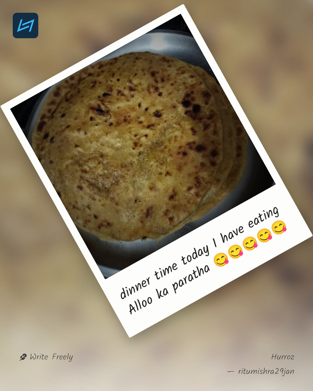 dinner time today I have eating Alloo ka paratha 😋😋😋😋😋
