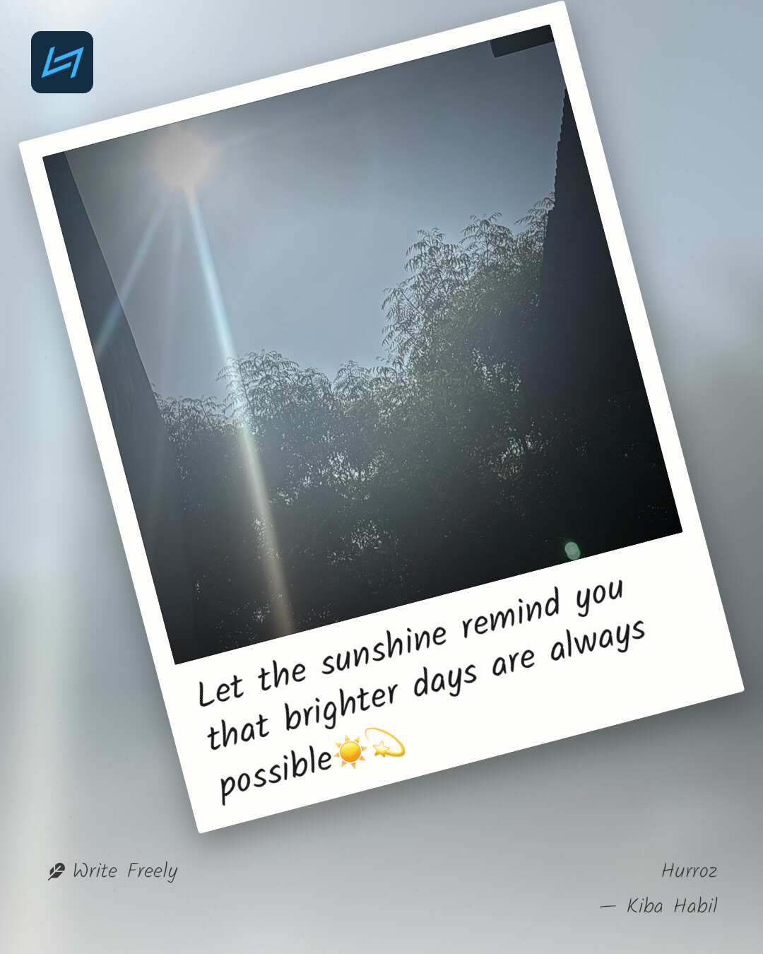 Let the sunshine remind you that brighter days are always possible☀️💫