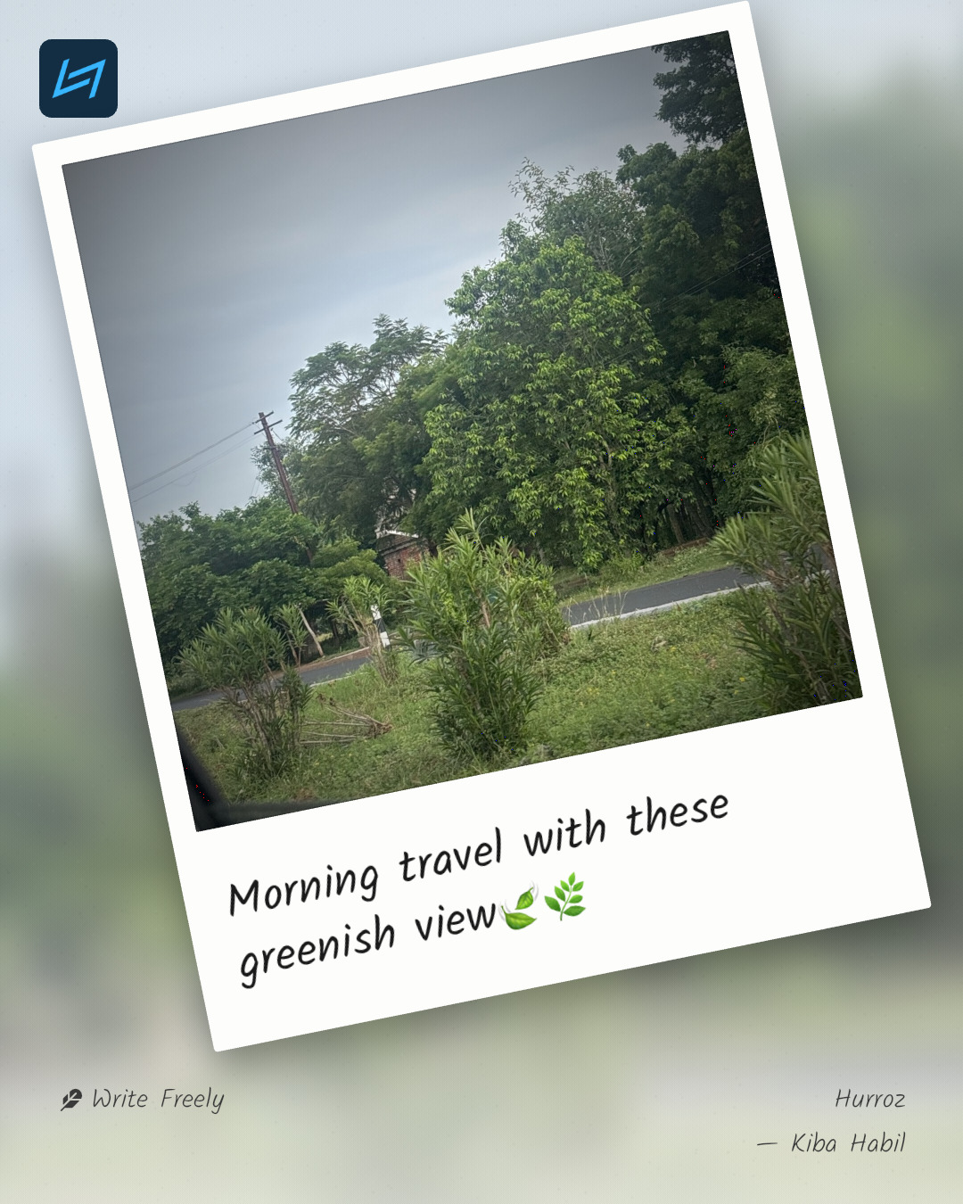Morning travel with these greenish view🍃🌿