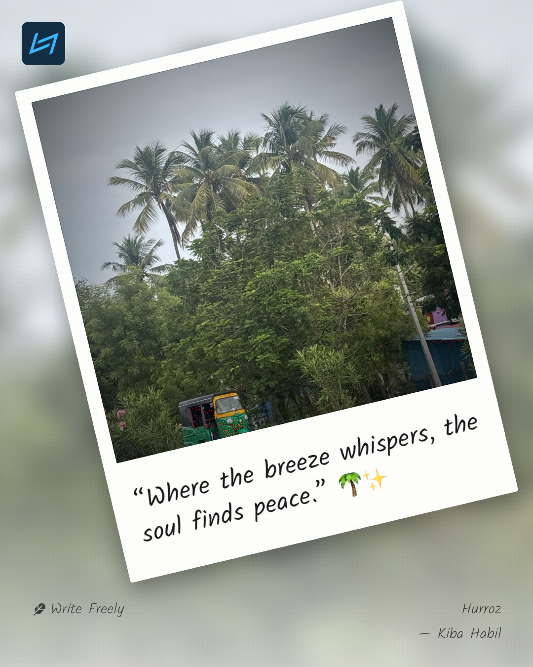 “Where the breeze whispers, the soul finds peace.” 🌴✨