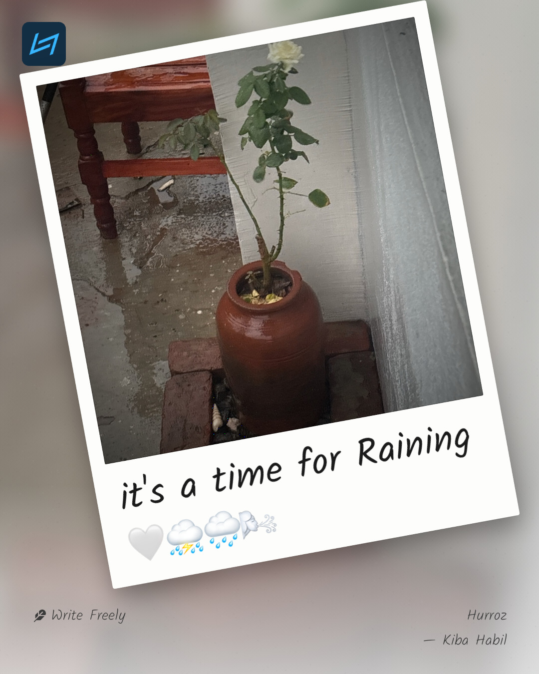 it's a time for Raining🤍⛈️🌧️🌬️