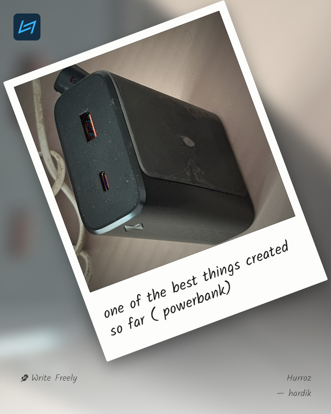 one of the best things created so far ( powerbank)