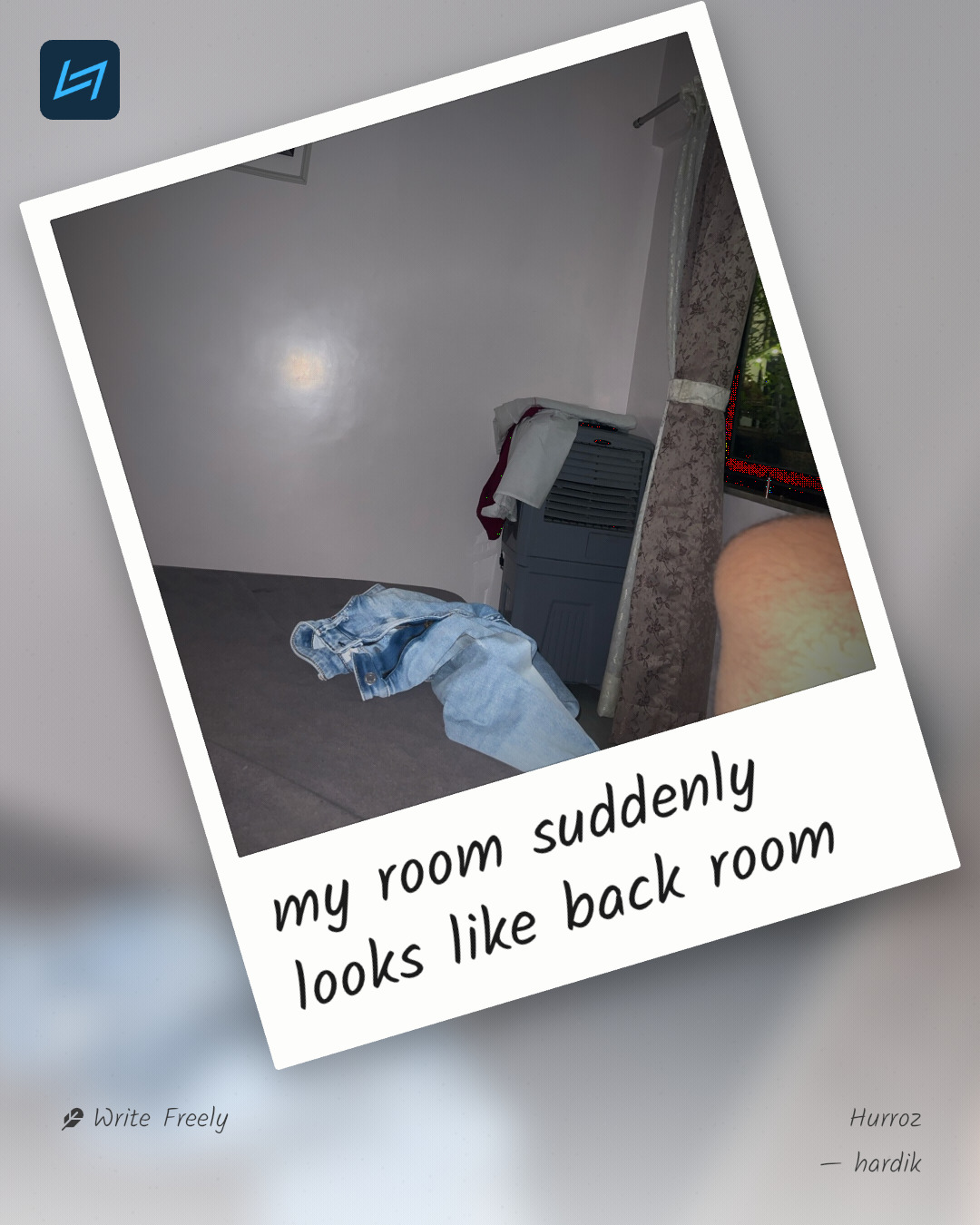 my room suddenly looks like back room