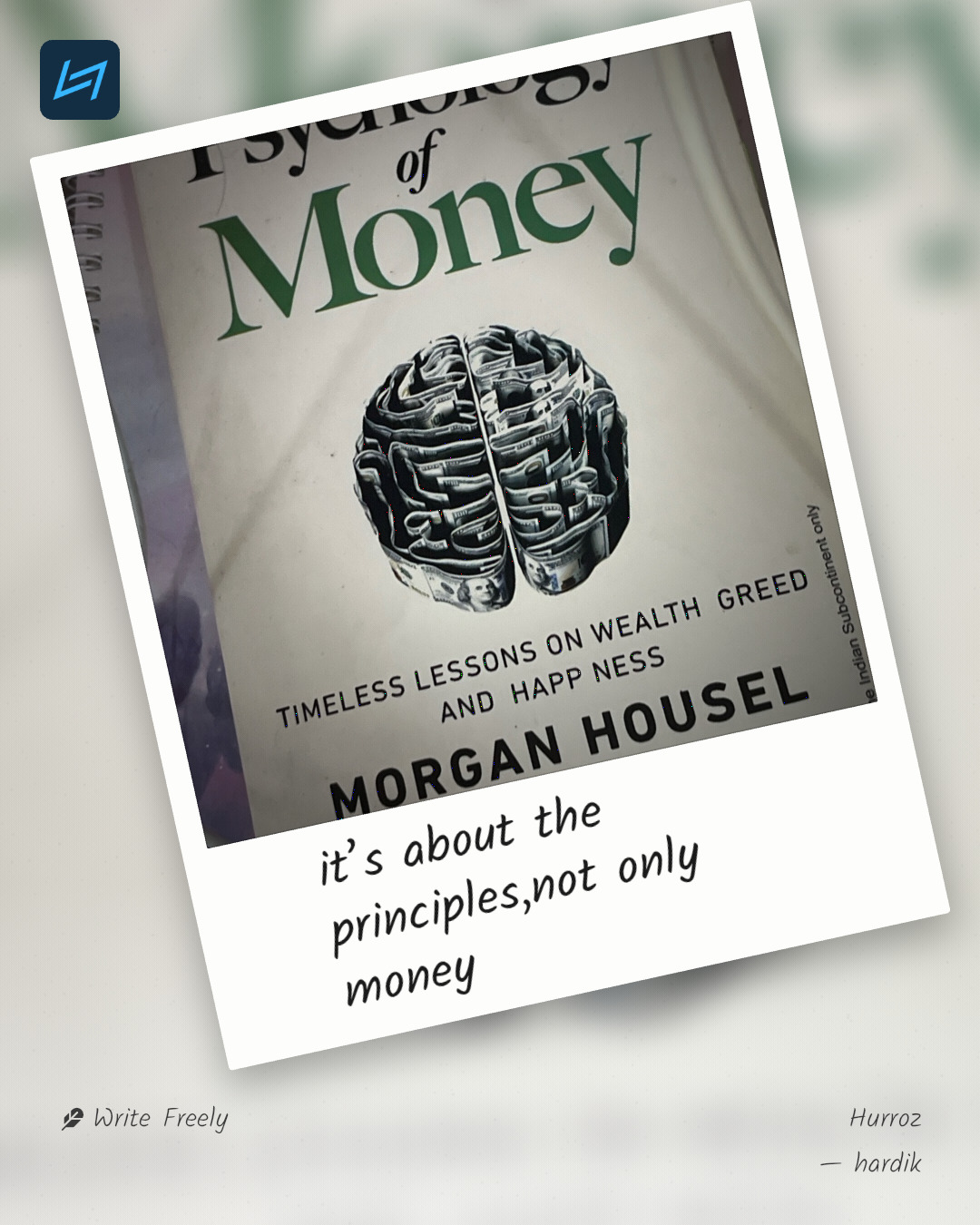 it’s about the principles,not only money
