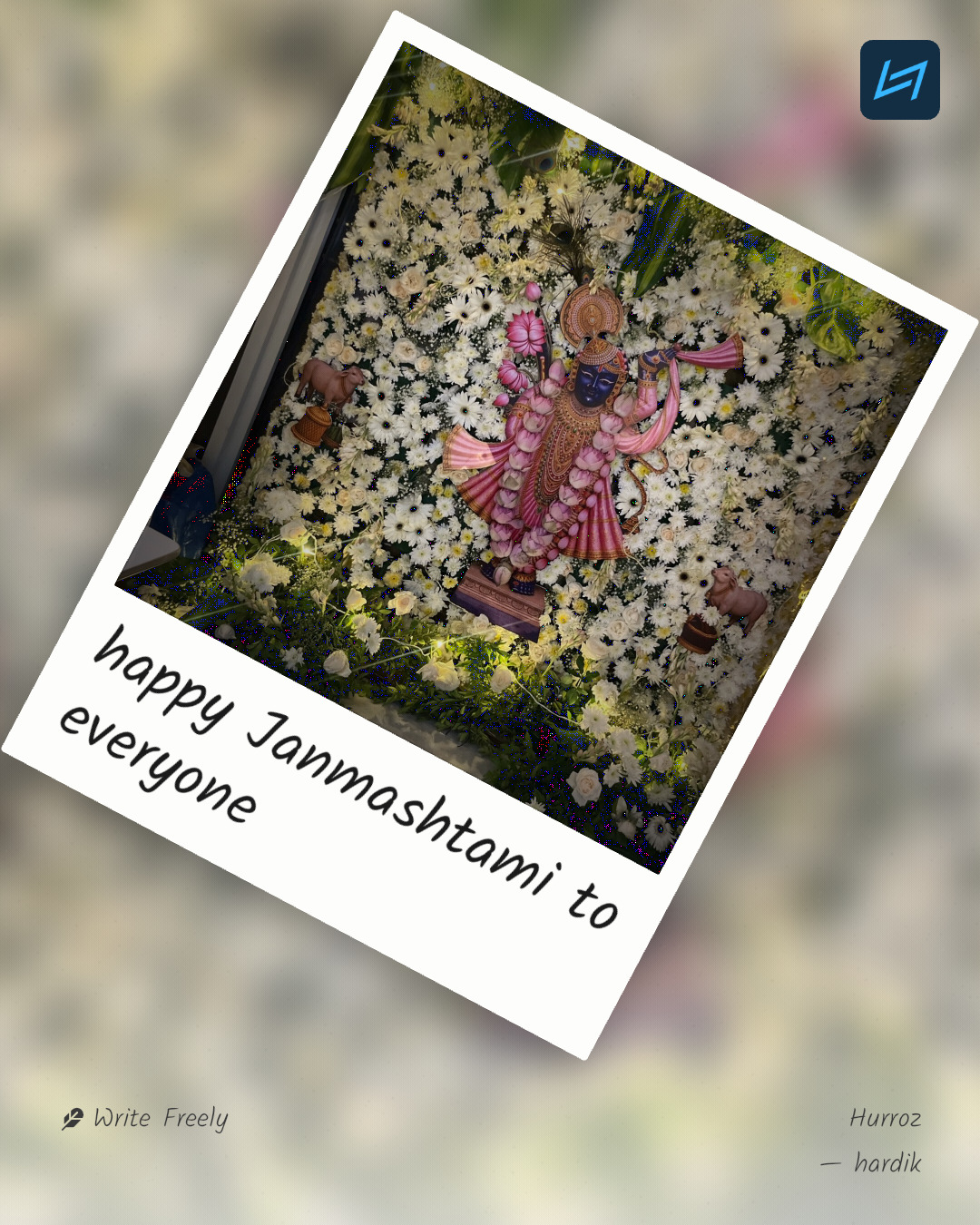 happy Janmashtami to everyone