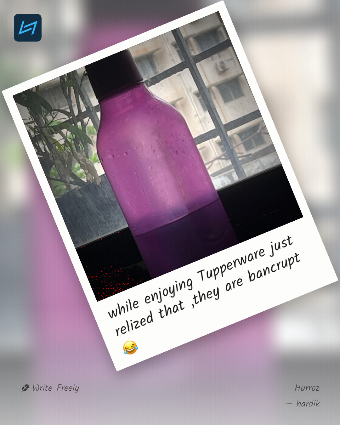 while enjoying Tupperware just relized that ,they are bancrupt 😂