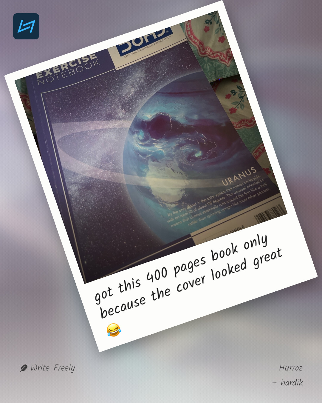 got this 400 pages book only because the cover looked great 😂