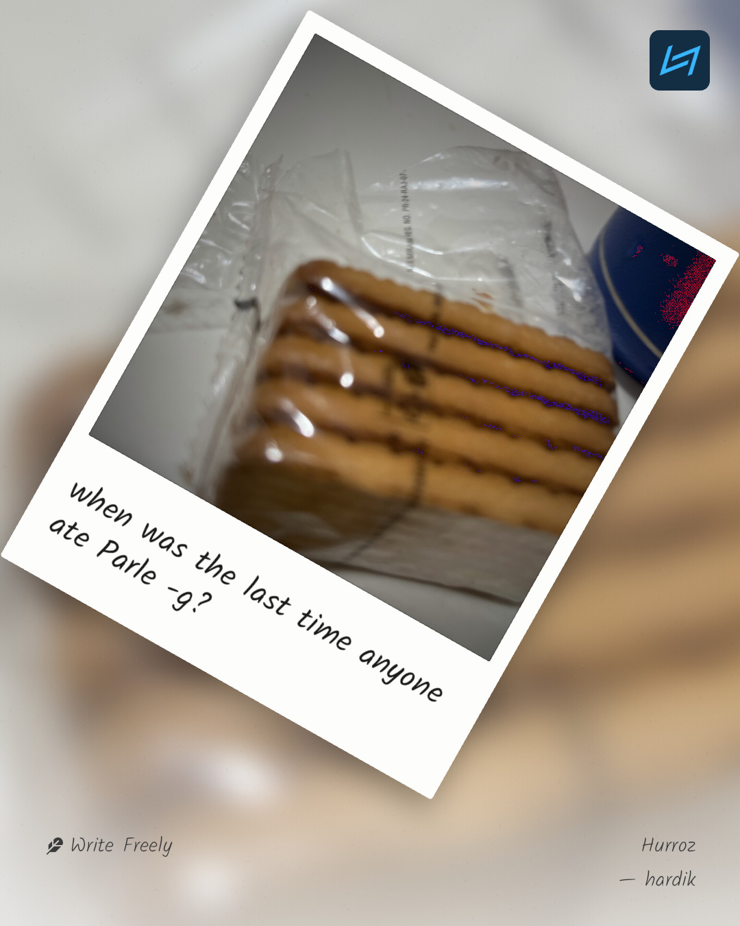 when was the last time anyone ate Parle -g?