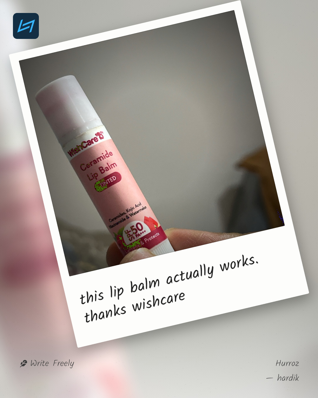this lip balm actually works. thanks wishcare