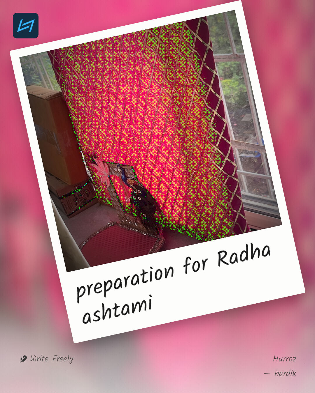preparation for Radha ashtami