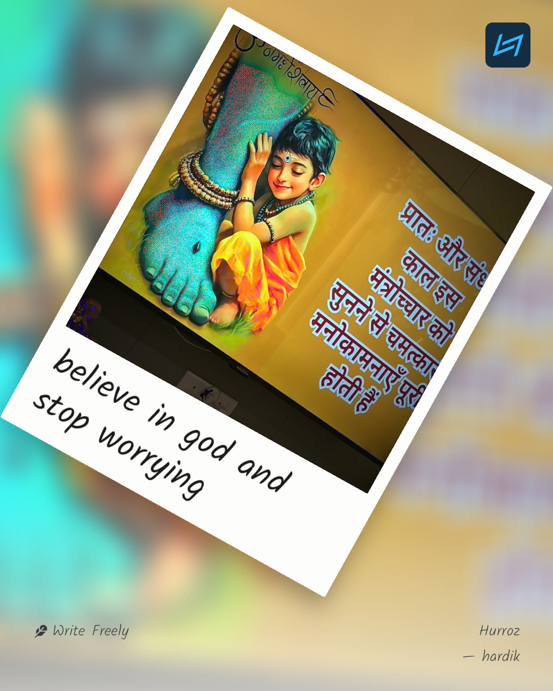 believe in god and stop worrying