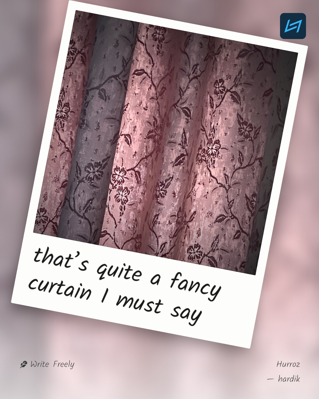 that’s quite a fancy curtain I must say