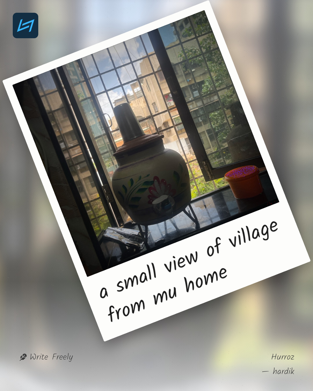 a small view of village from mu home
