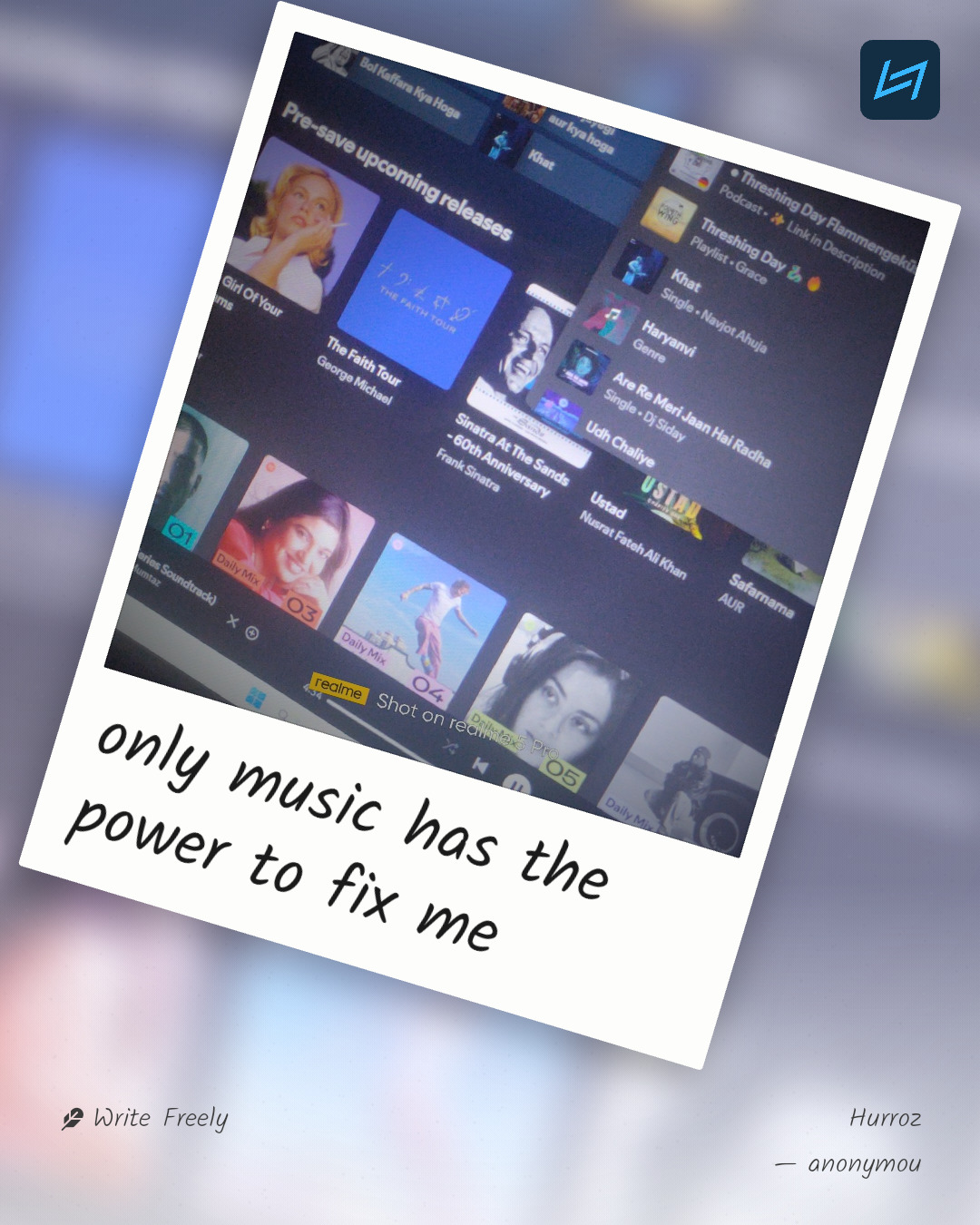 only music has the power to fix me