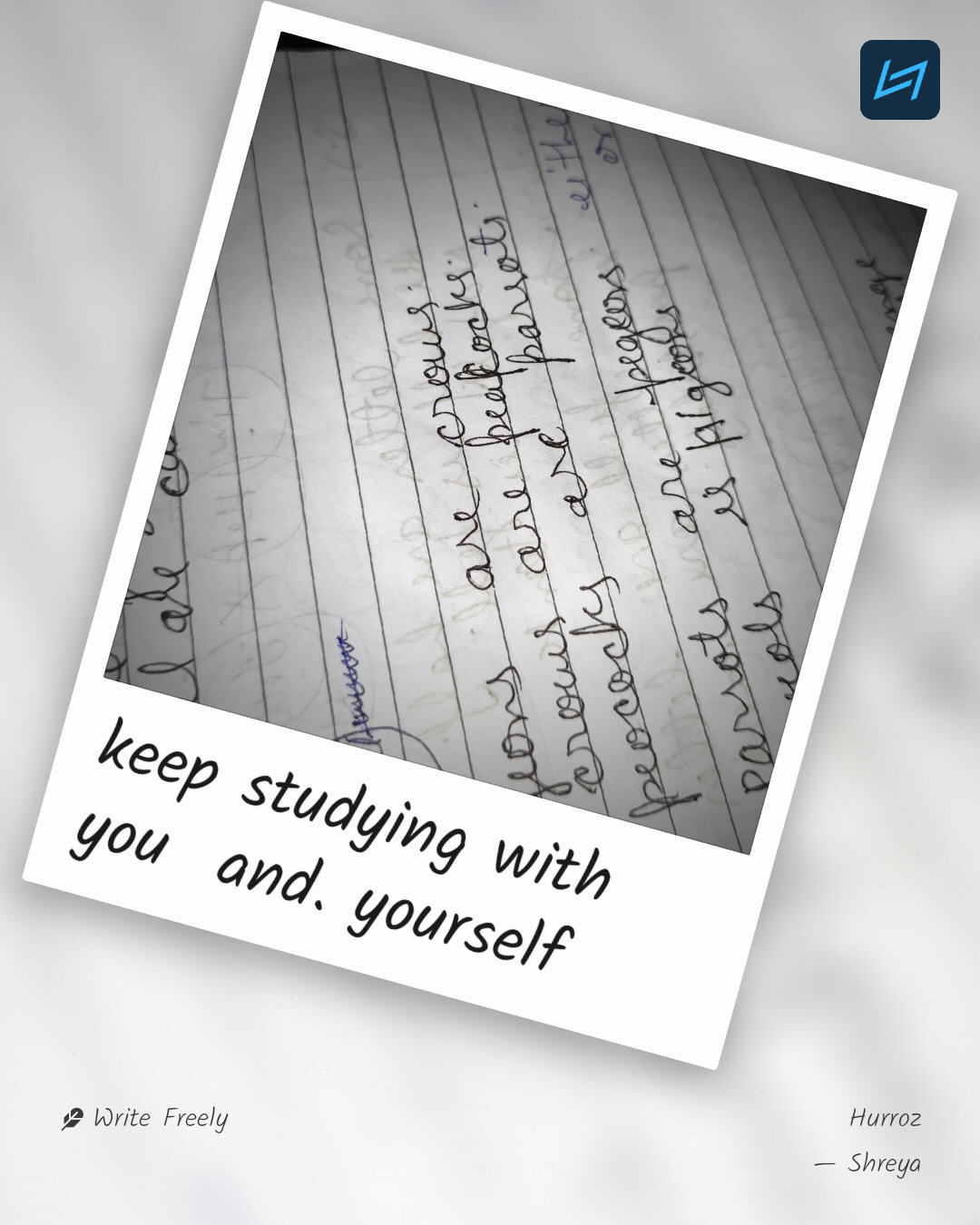 keep studying with you and. yourself