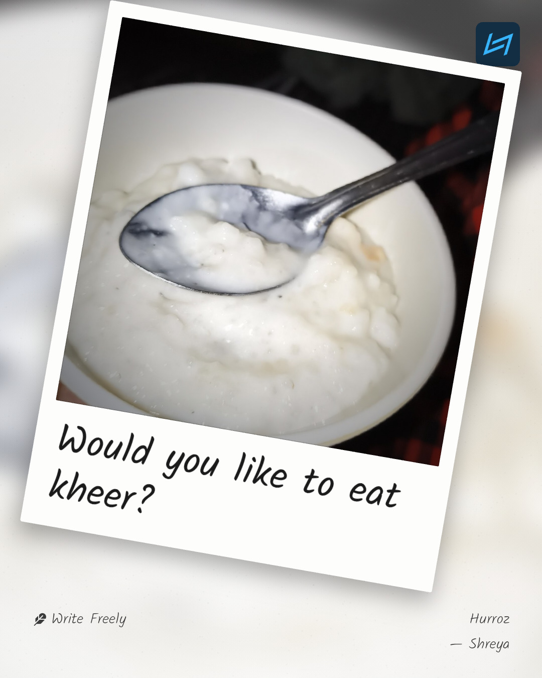 Would you like to eat kheer?