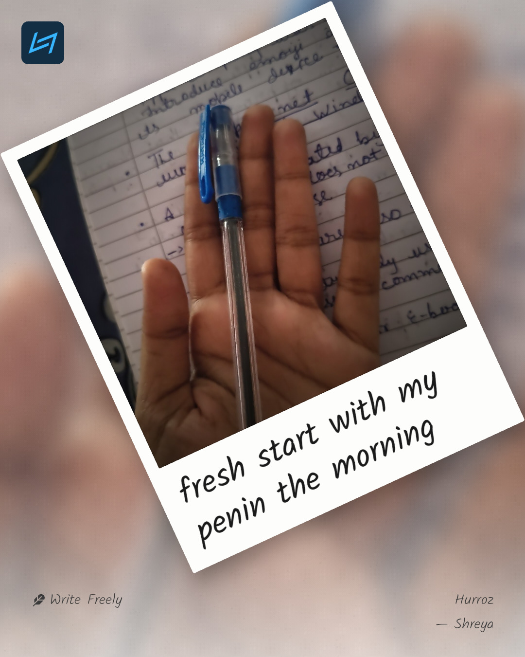 fresh start with my penin the morning