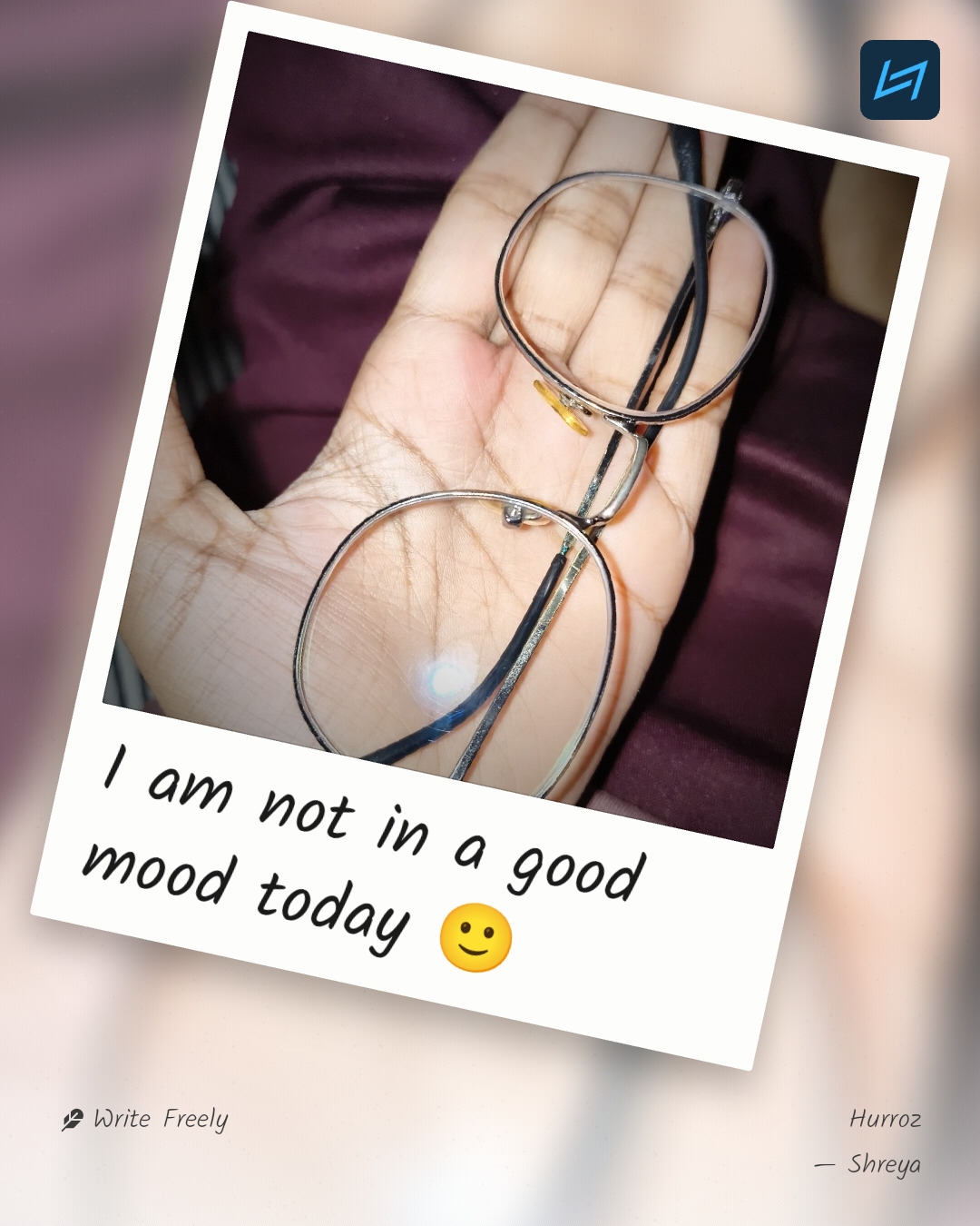 I am not in a good mood today 🙂