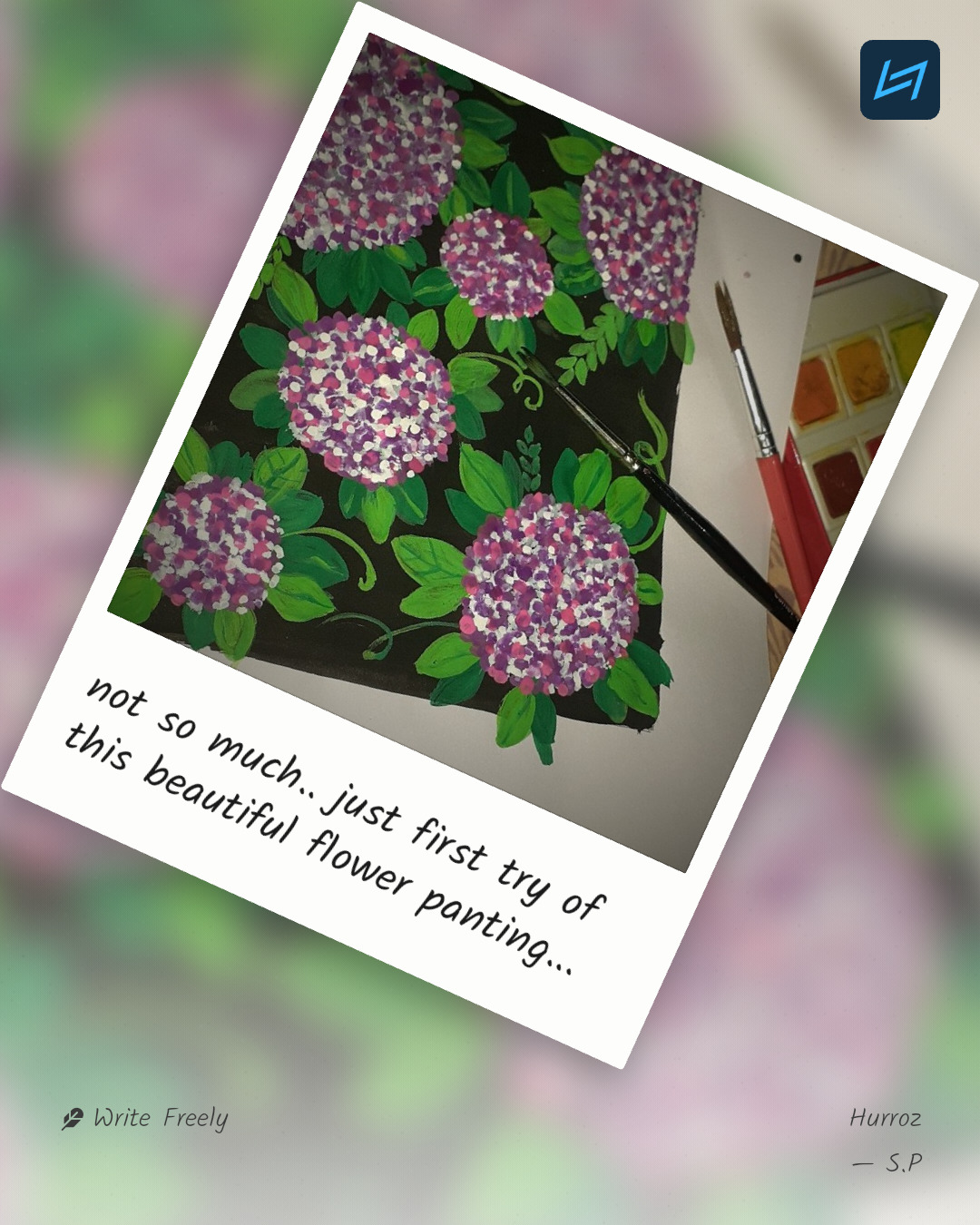 not so much.. just first try of this beautiful flower panting...