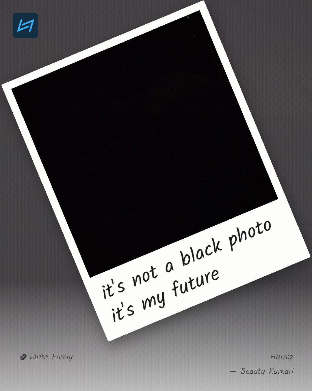 it's not a black photo it's my future
