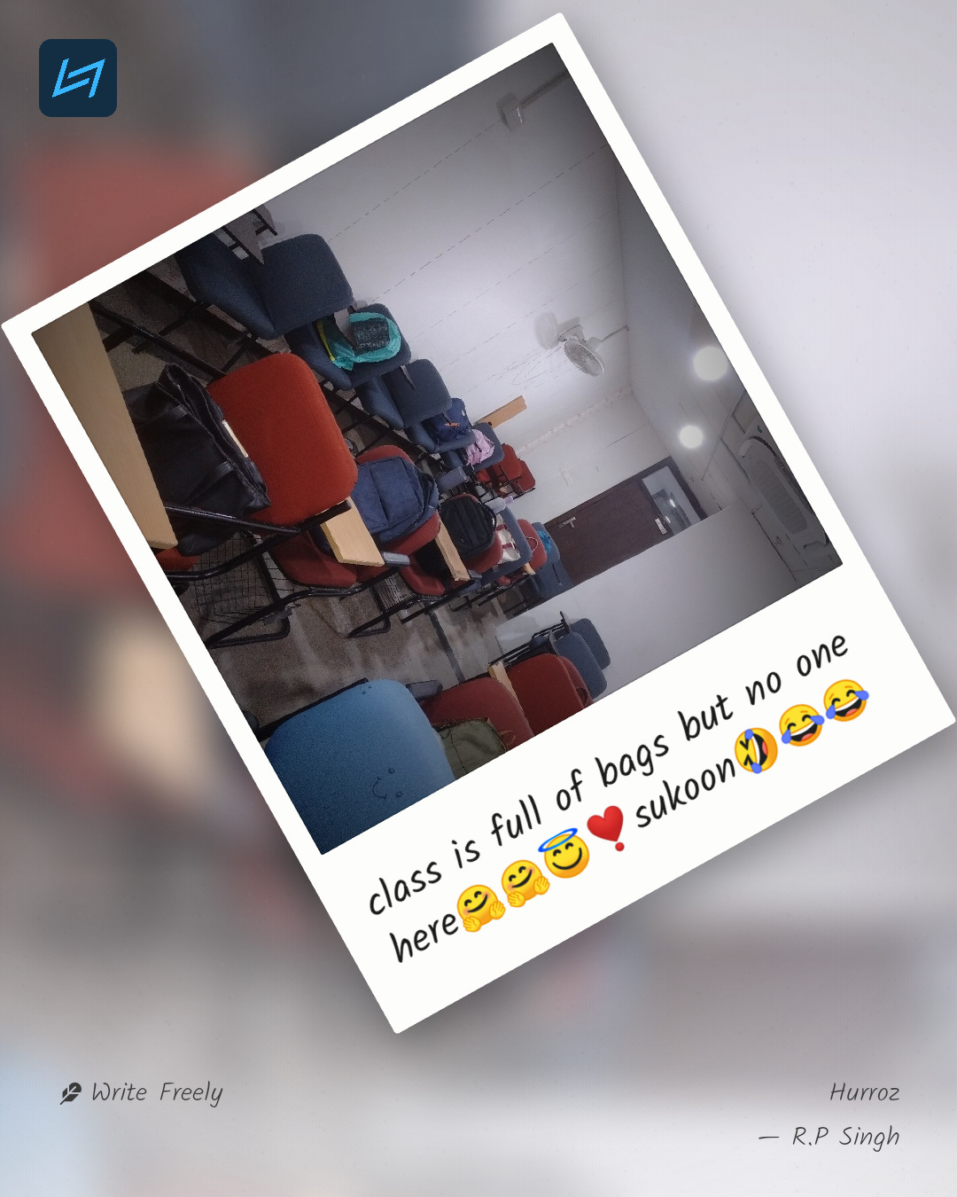 class is full of bags but no one here🤗🤗😇❣️sukoon🤣😂😂