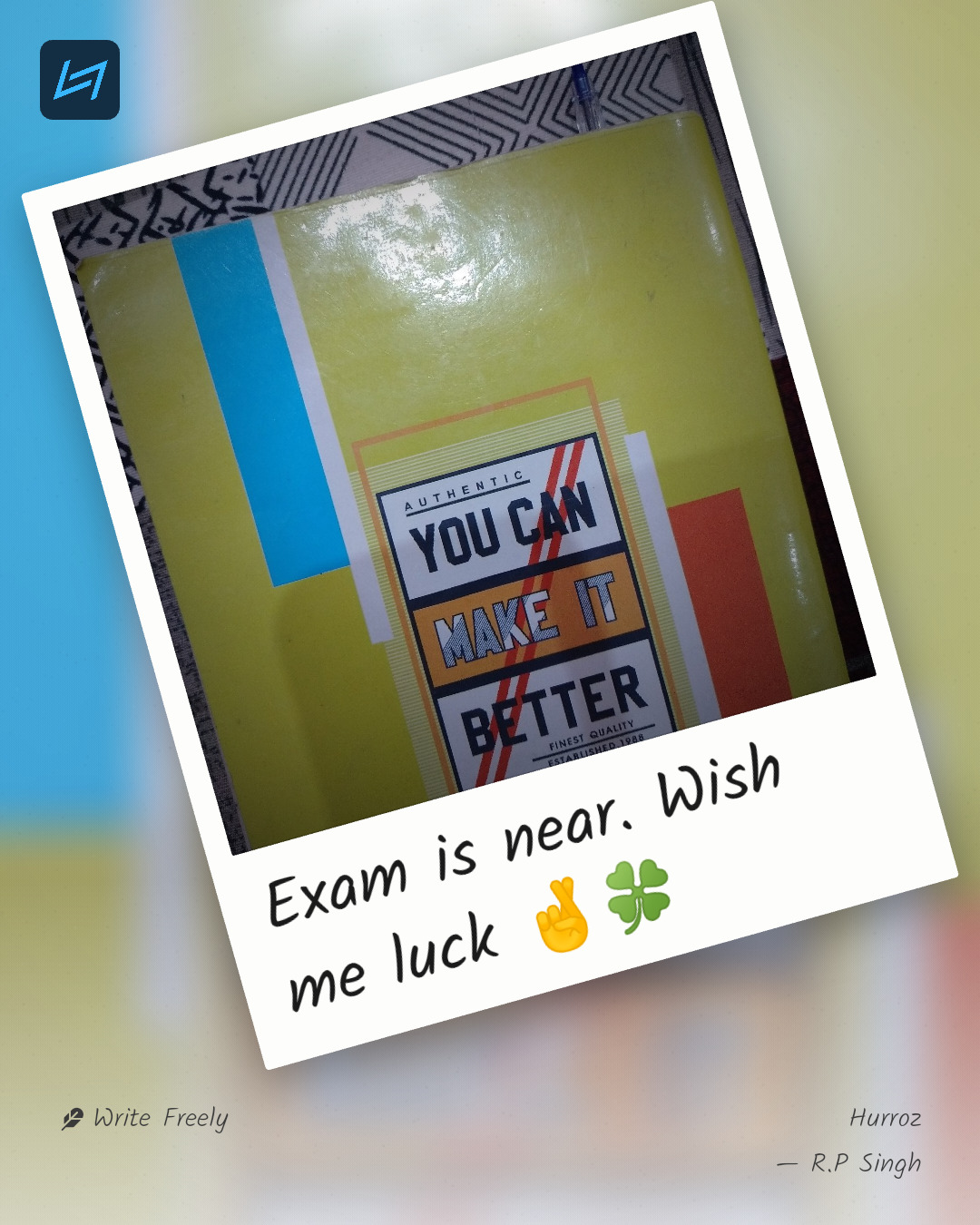 Exam is near. Wish me luck 🤞🍀