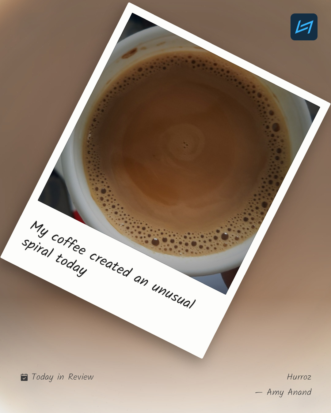 My coffee created an unusual spiral today
