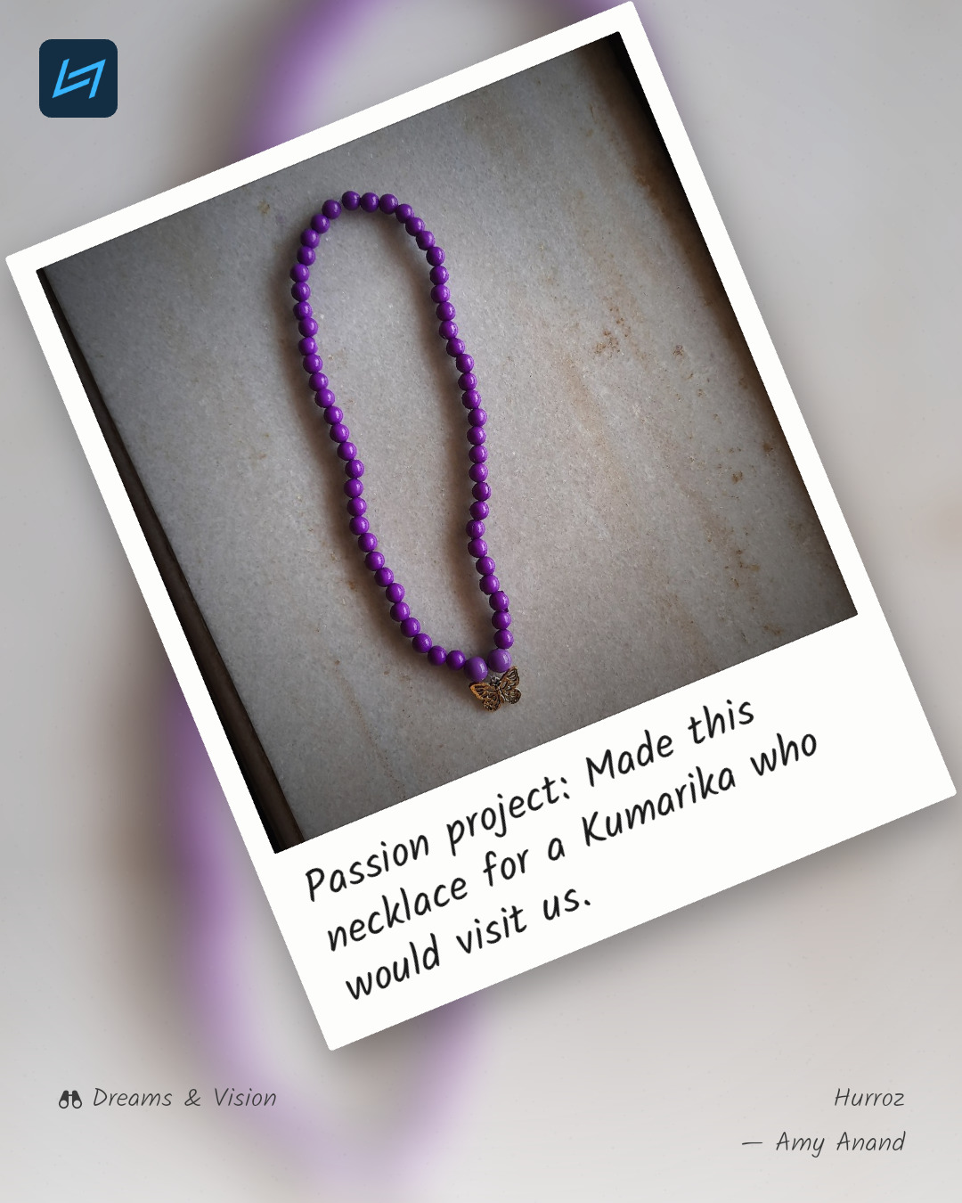 Passion project: Made this necklace for a Kumarika who would visit us.