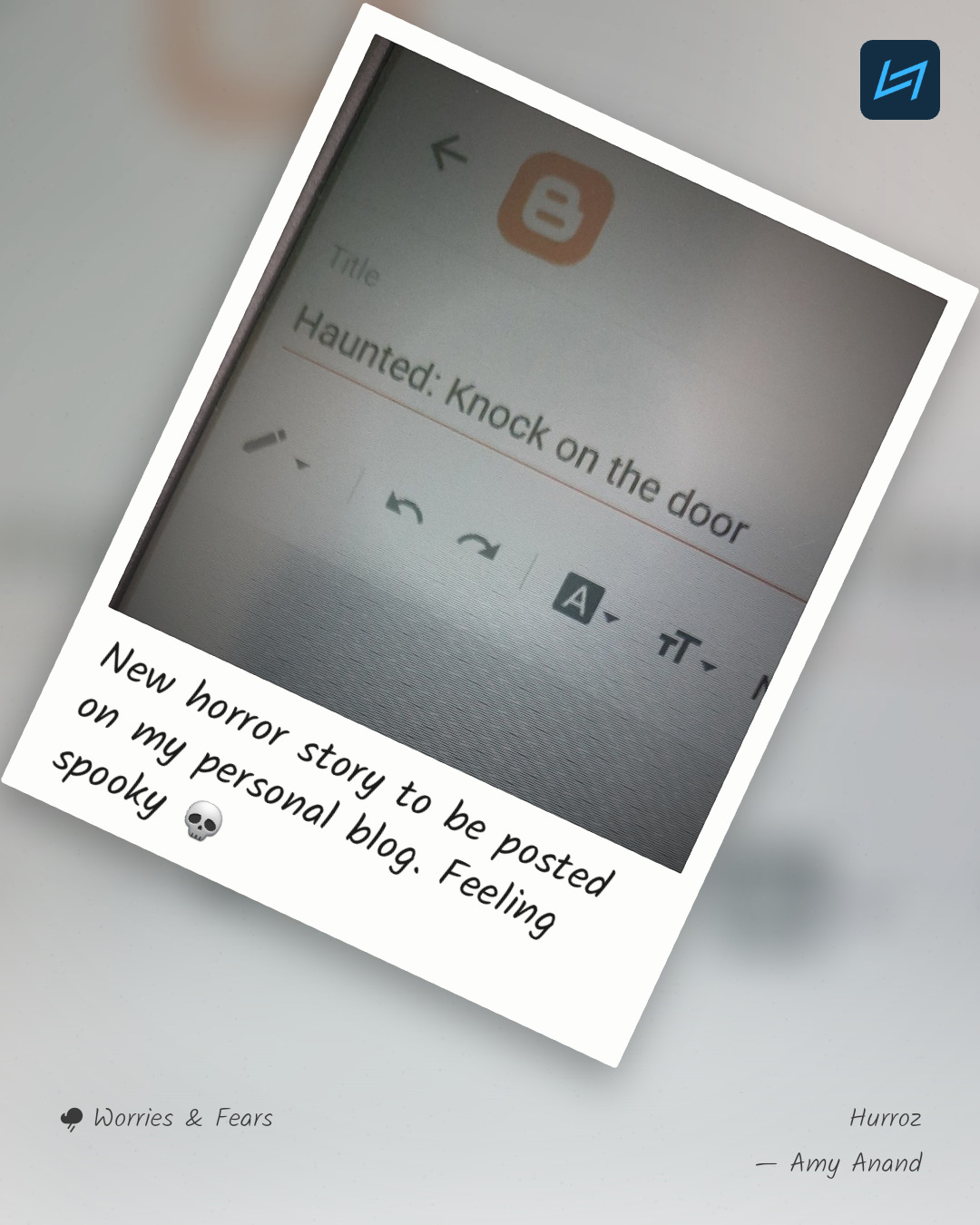 New horror story to be posted on my personal blog. Feeling spooky 💀