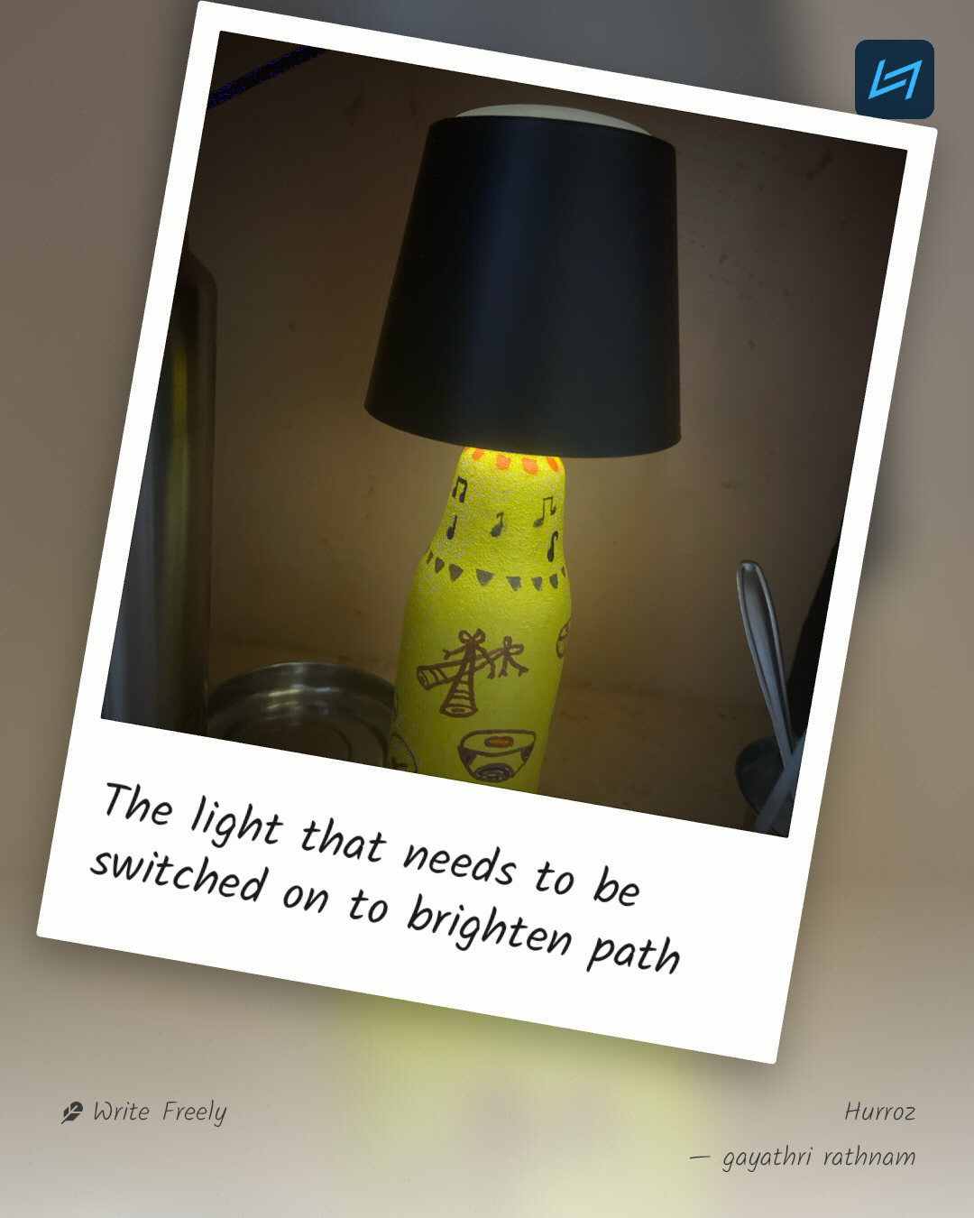 The light that needs to be switched on to brighten path