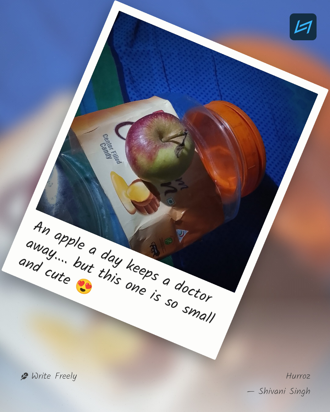 An apple a day keeps a doctor away.... but this one is so small and cute 😍