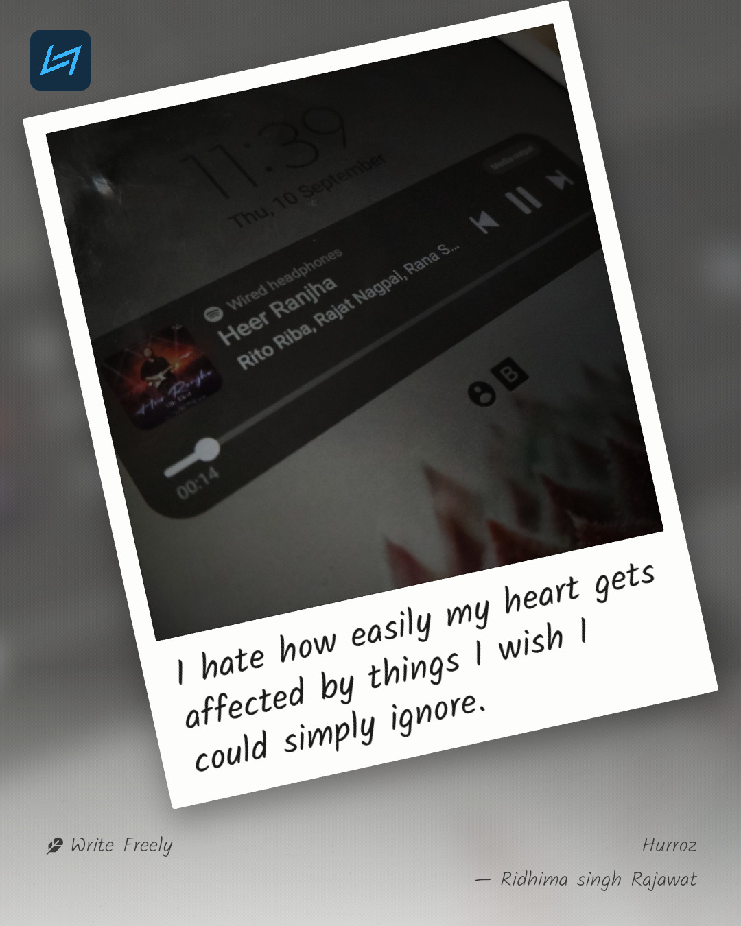 I hate how easily my heart gets affected by things I wish I could simply ignore.