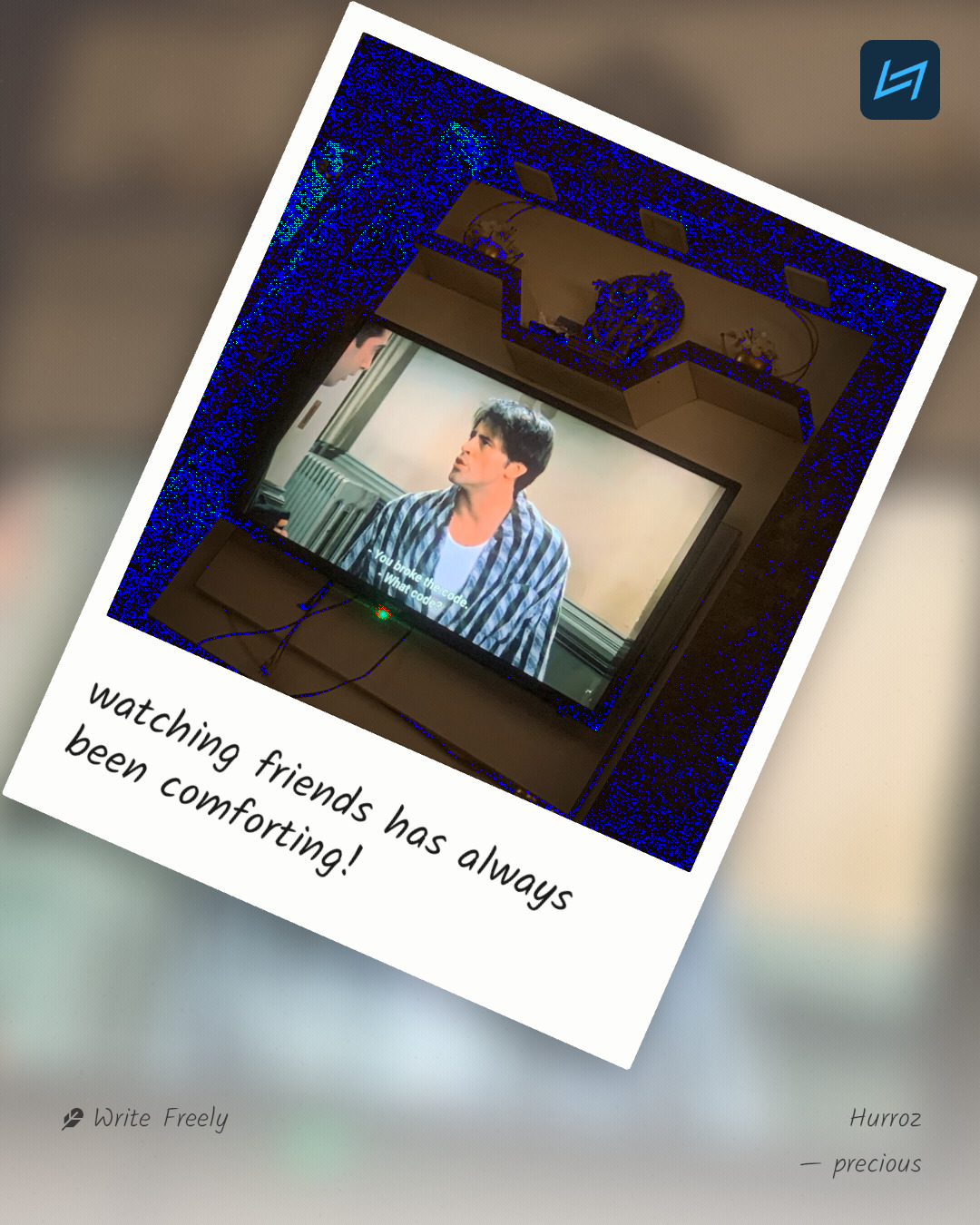 watching friends has always been comforting!