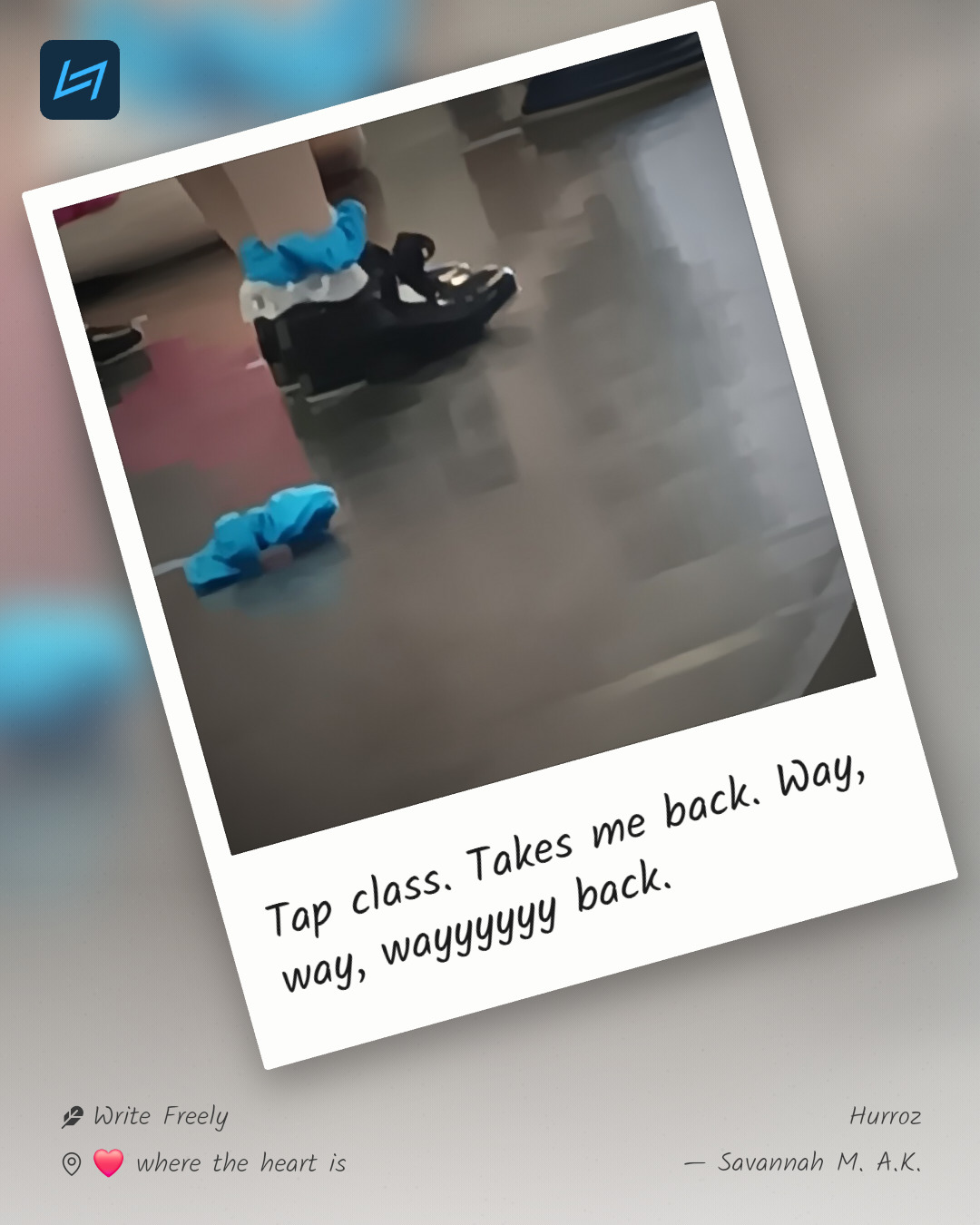 Tap class. Takes me back. Way, way, wayyyyyy back.
