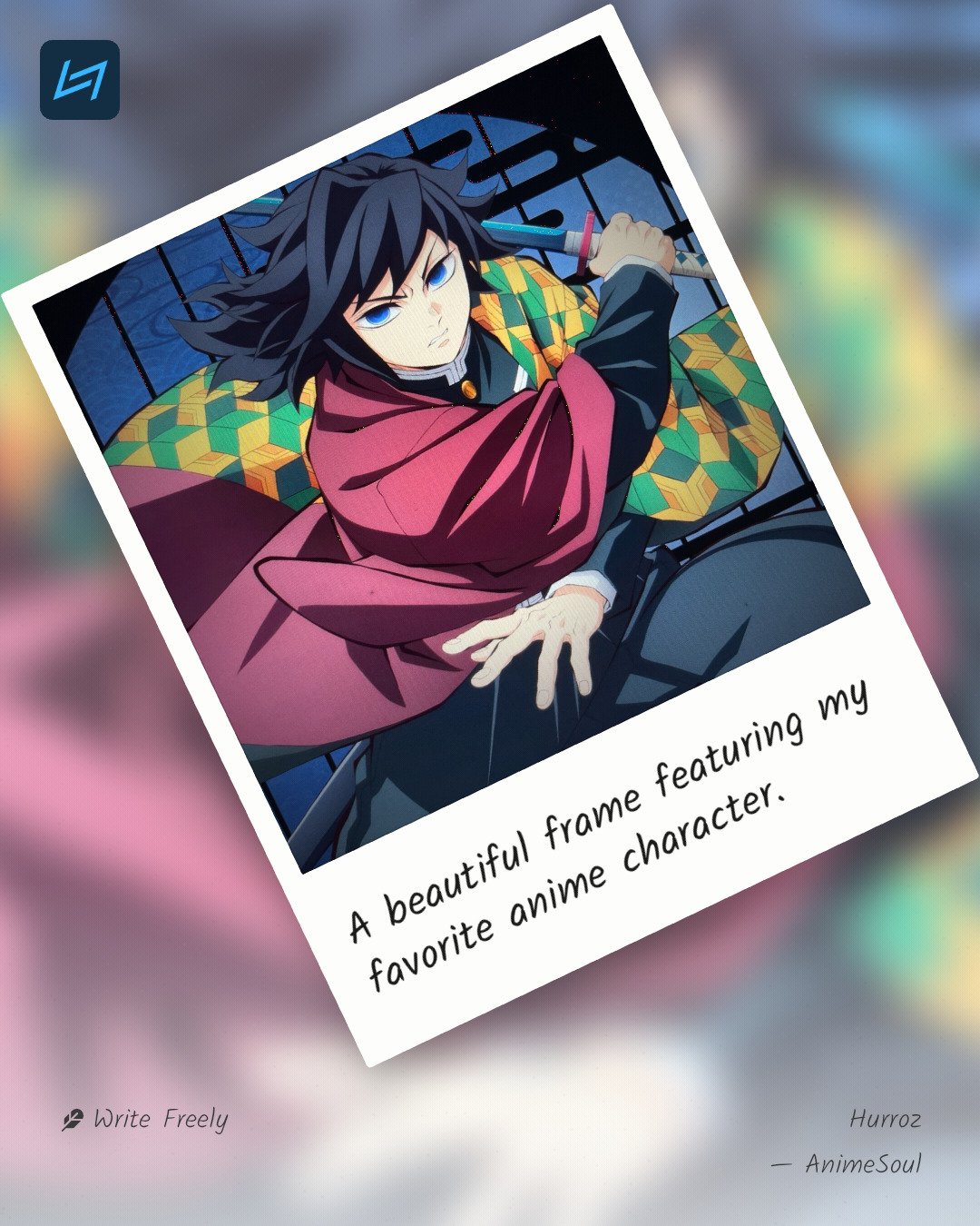 A beautiful frame featuring my favorite anime character.