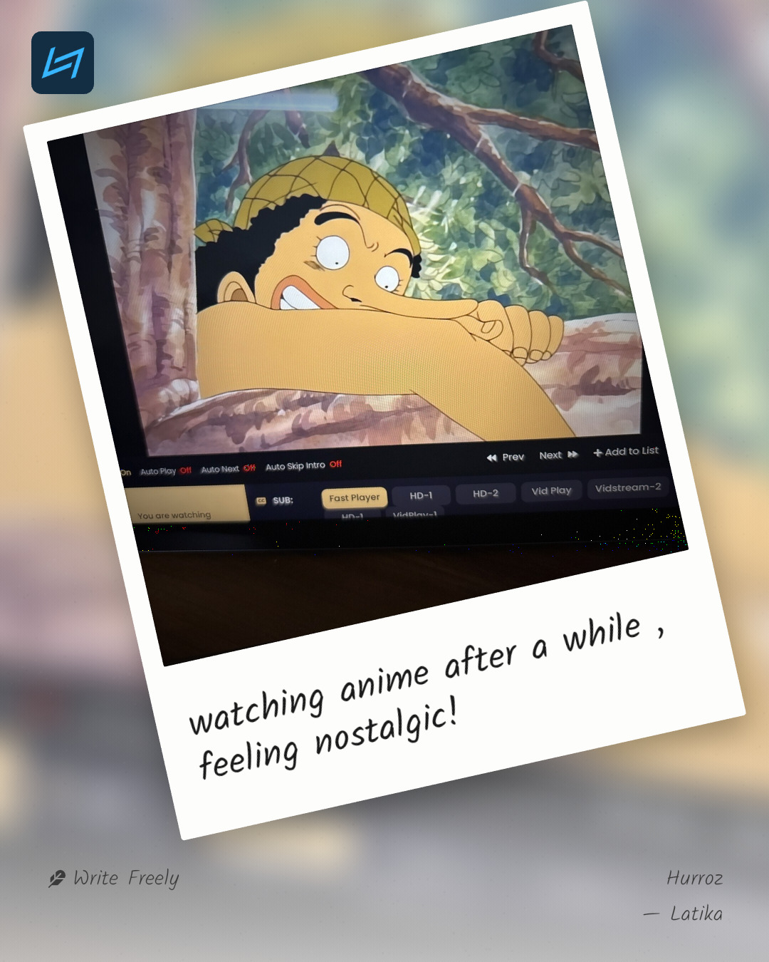 watching anime after a while , feeling nostalgic!