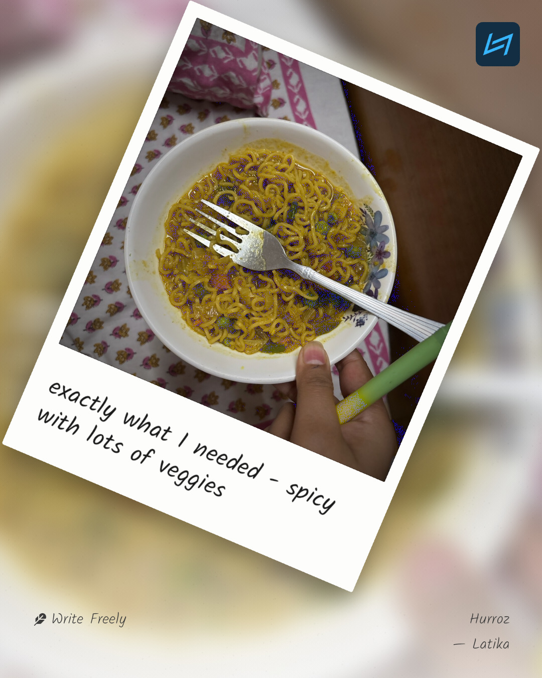 exactly what I needed - spicy with lots of veggies