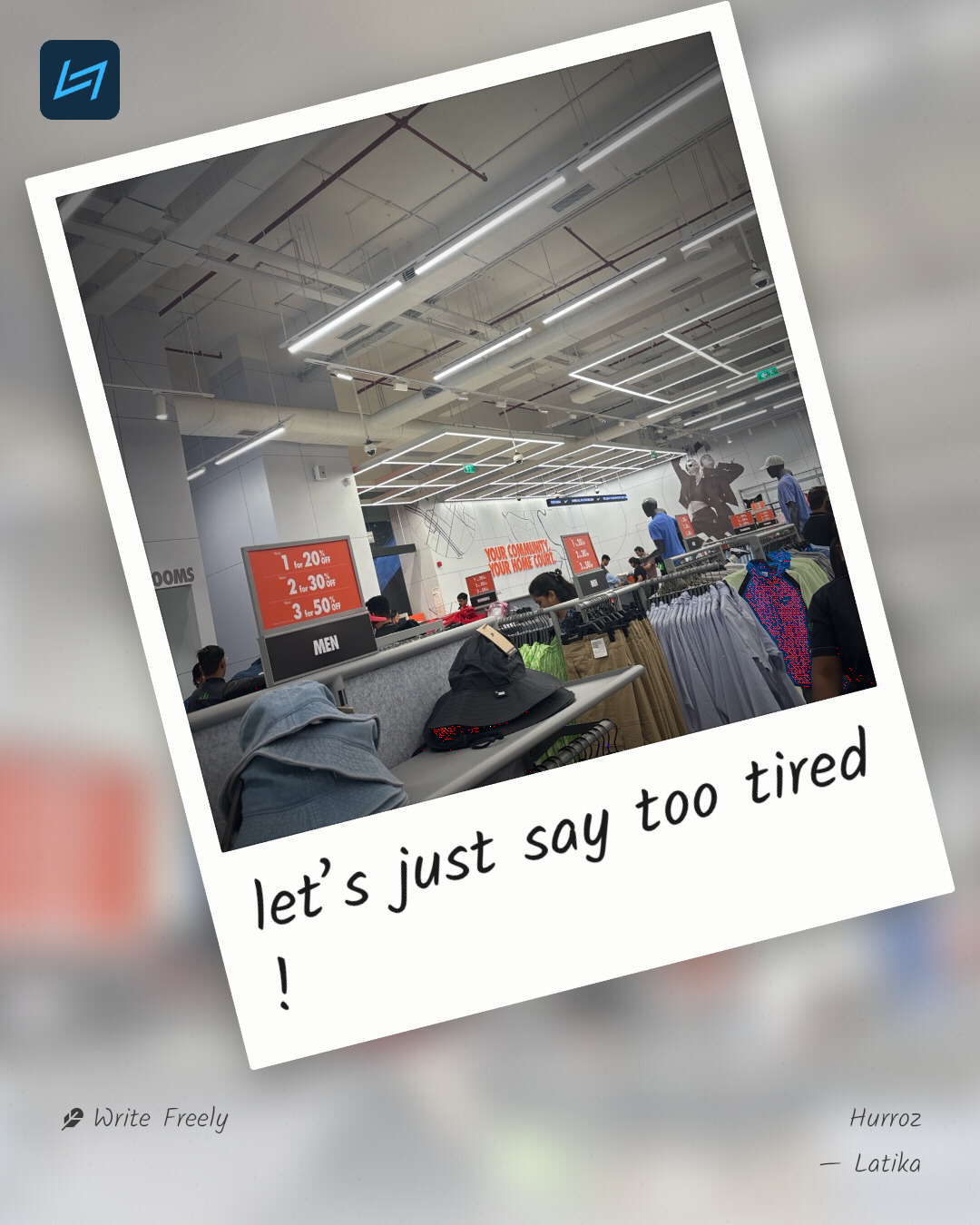 let’s just say too tired !
