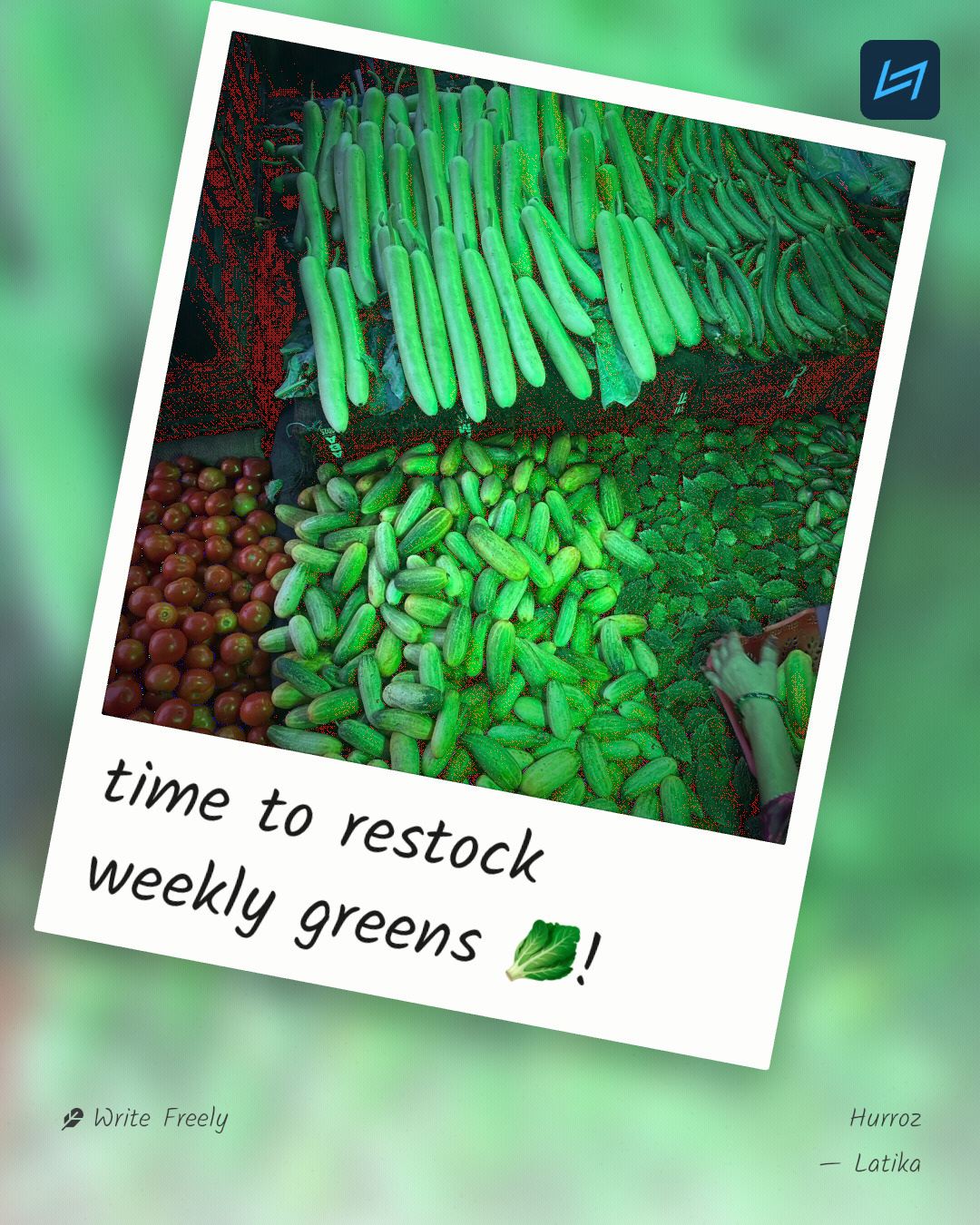 time to restock weekly greens 🥬!