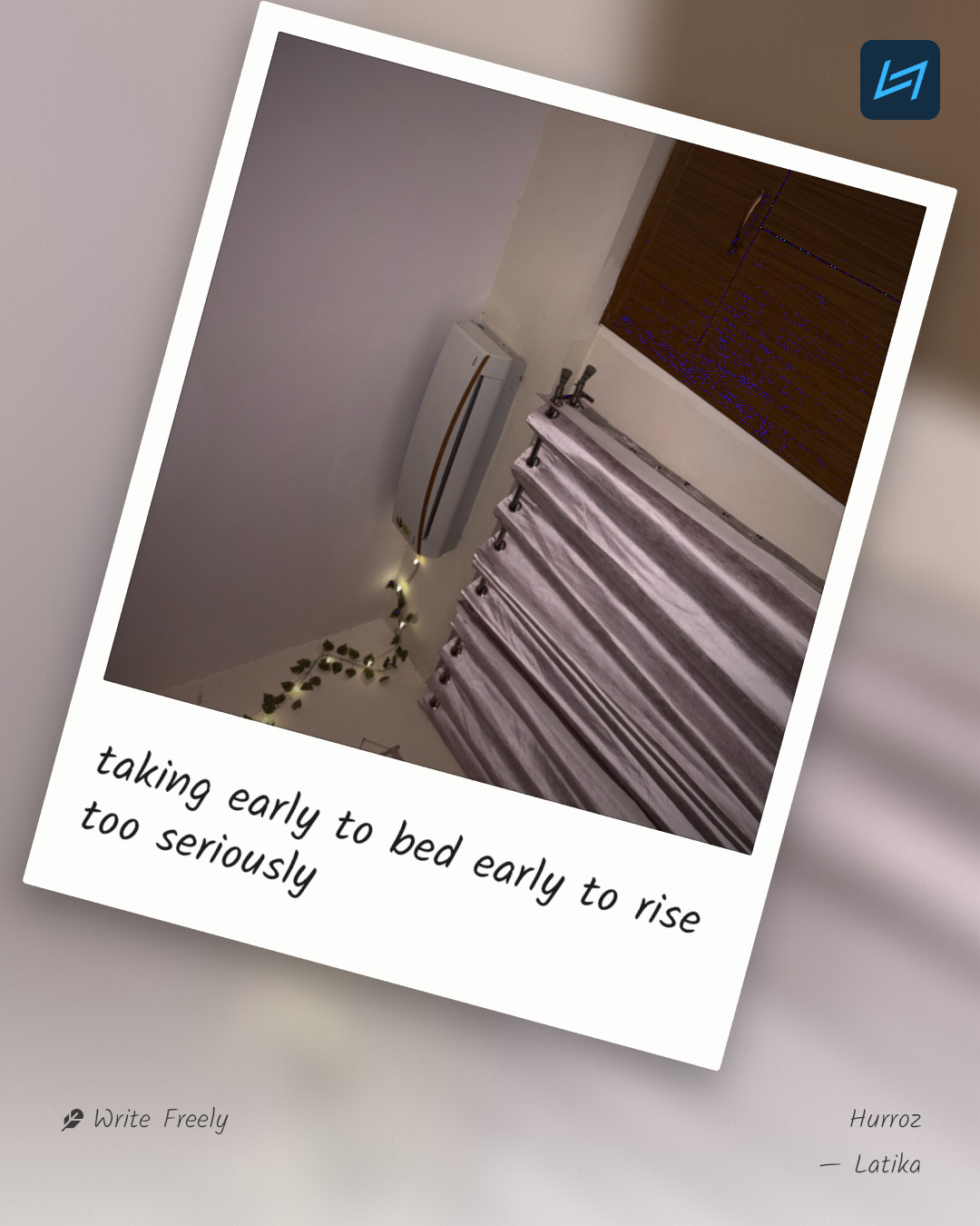 taking early to bed early to rise too seriously