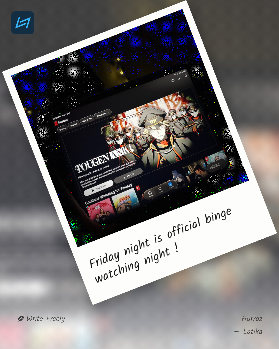 Friday night is official binge watching night !