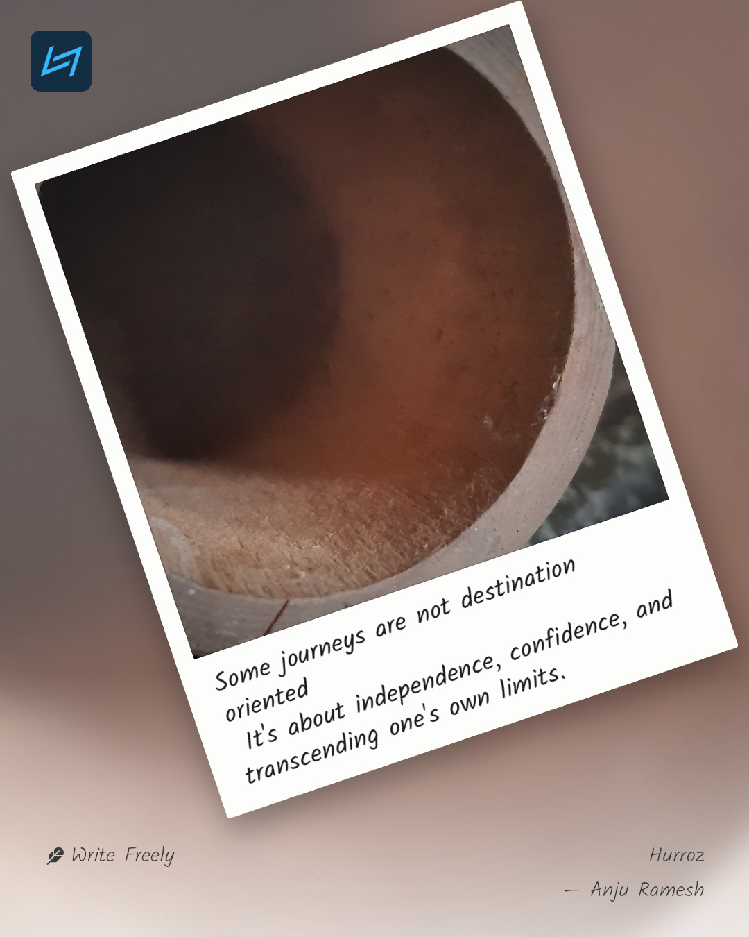 Some journeys are not destination oriented It's about independence, confidence, and transcending one's own limits.