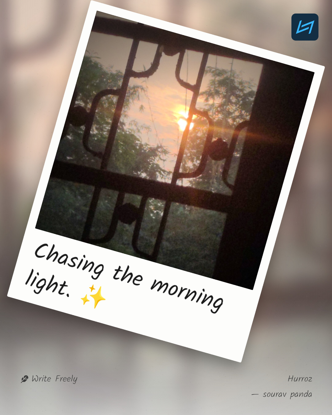 Chasing the morning light. ✨