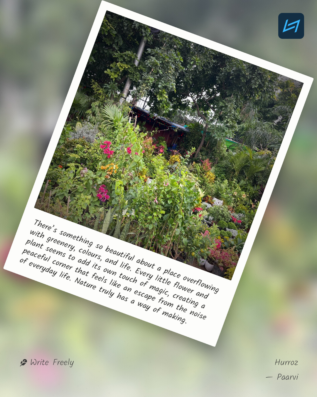 There’s something so beautiful about a place overflowing with greenery, colours, and life. Every little flower and plant seems to add its own touch of magic, creating a peaceful corner that feels like an escape from the noise of everyday life. Nature truly has a way of making.