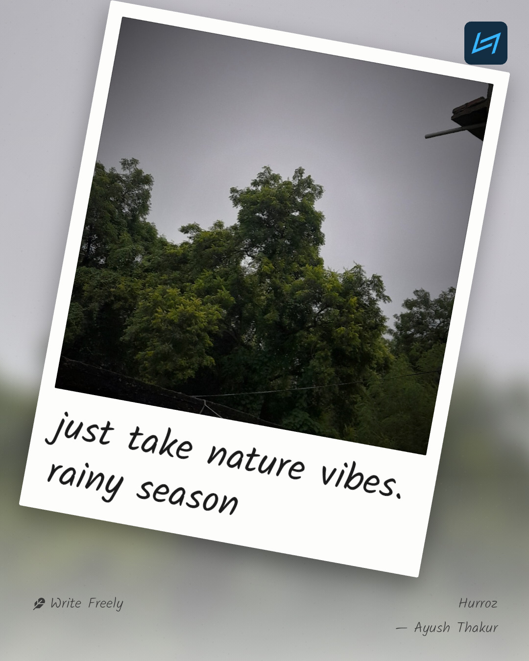 just take nature vibes. rainy season