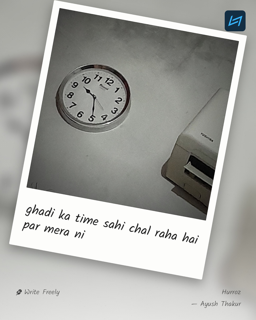 ghadi ka time sahi chal raha hai par mera ni