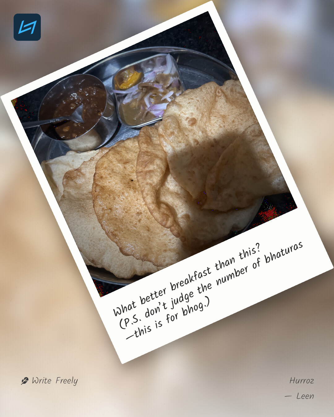 What better breakfast than this? (P.S. don’t judge the number of bhaturas—this is for bhog.)