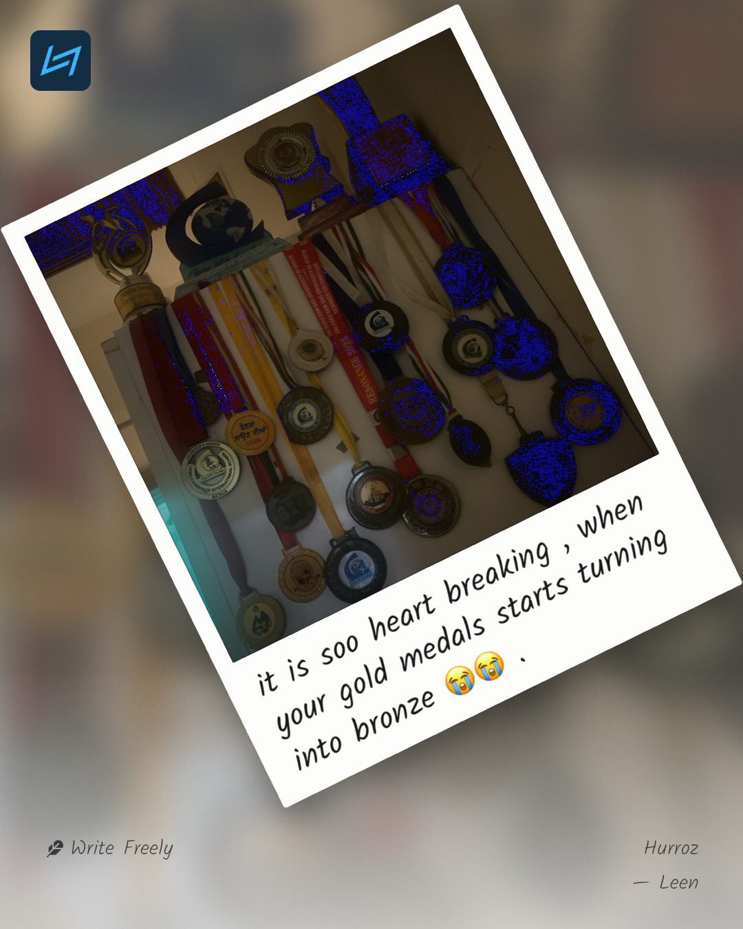 it is soo heart breaking , when your gold medals starts turning into bronze 😭😭 .